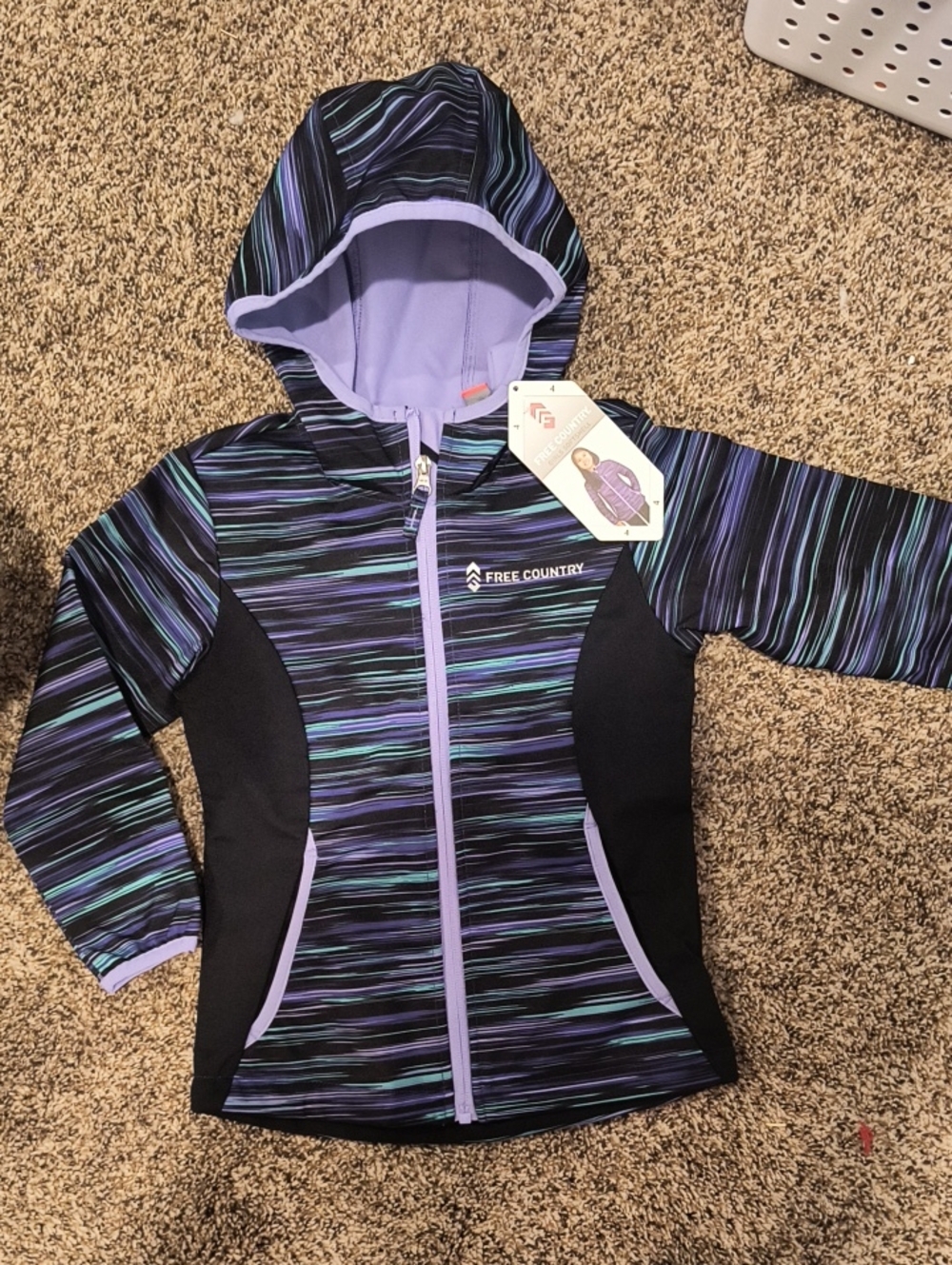 NWT Free Country Girls Hooded Jacket